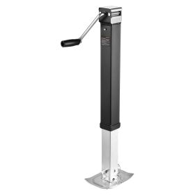 Trailer Jack, 8000 lbs Dynamic Load Capacity, Weld-on Pipe-Mount Swivel Trailer Jack with Ergonomic Handle, 15-inch Vertical Travel, Suitable for