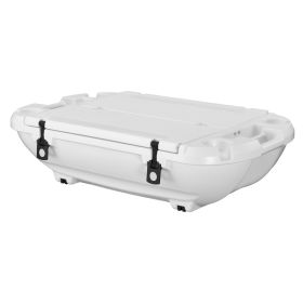 Floating Cooler, 40 QT Floating Ice Chest with Dry Storage & Tow Rope, Premium LLDPE Amphibious Drink Cooler for Water & Land