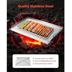 Stainless Steel Griddle, 23x16 inch Universal Flat Top Rectangular Plate, Gas Grill Griddle for BBQ Grill, Teppanyaki