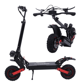 Dual Motor Electric Scooter for Adult, 37mph, 11'' Off-road Tire, 48V 21Ah Battery, Foldable Commuting eScooter