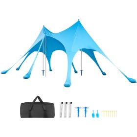 Beach Tent Sun Shelter, UPF50+ Sun Protection, 9.2 ft Tall, 20 x 13 ft, Easy Pop Up Beach Canopy with Sandbags, Stability Poles, Sand Shovels