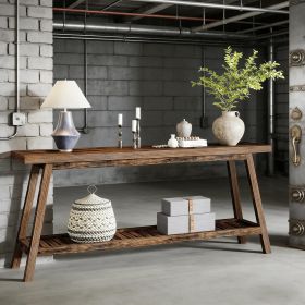 Farmhouse Console Table, Entryway Table 2-Tier Sofa Table