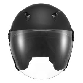 Motorcycle Helmet, 3/4 Open Face, Adult Motocross Dirt Bike Helmet with Clear Visor