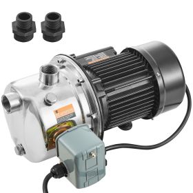 3/4HP SUS304 Stainless Steel Shallow Well Jet Pump, 115 Volt, 18.5 GPM 131 FT Maximum Head Irrigation Water Pump