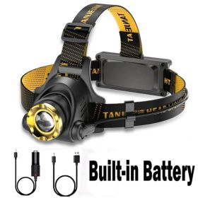 12000000lm LED Headlamp USB Rechargeable Headlight Head Torch Lamp Flashlight (Option: 1pc)