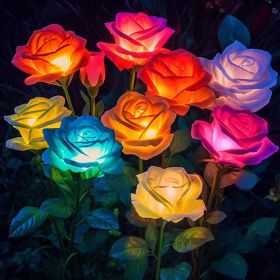 Solar Lights Outdoor Waterproof for Garden Decor, 4 Pack Solar Garden Lights for Outside, Outdoor Solar Lights for Yard with Solar Flowers Lights (size: 4pcs)